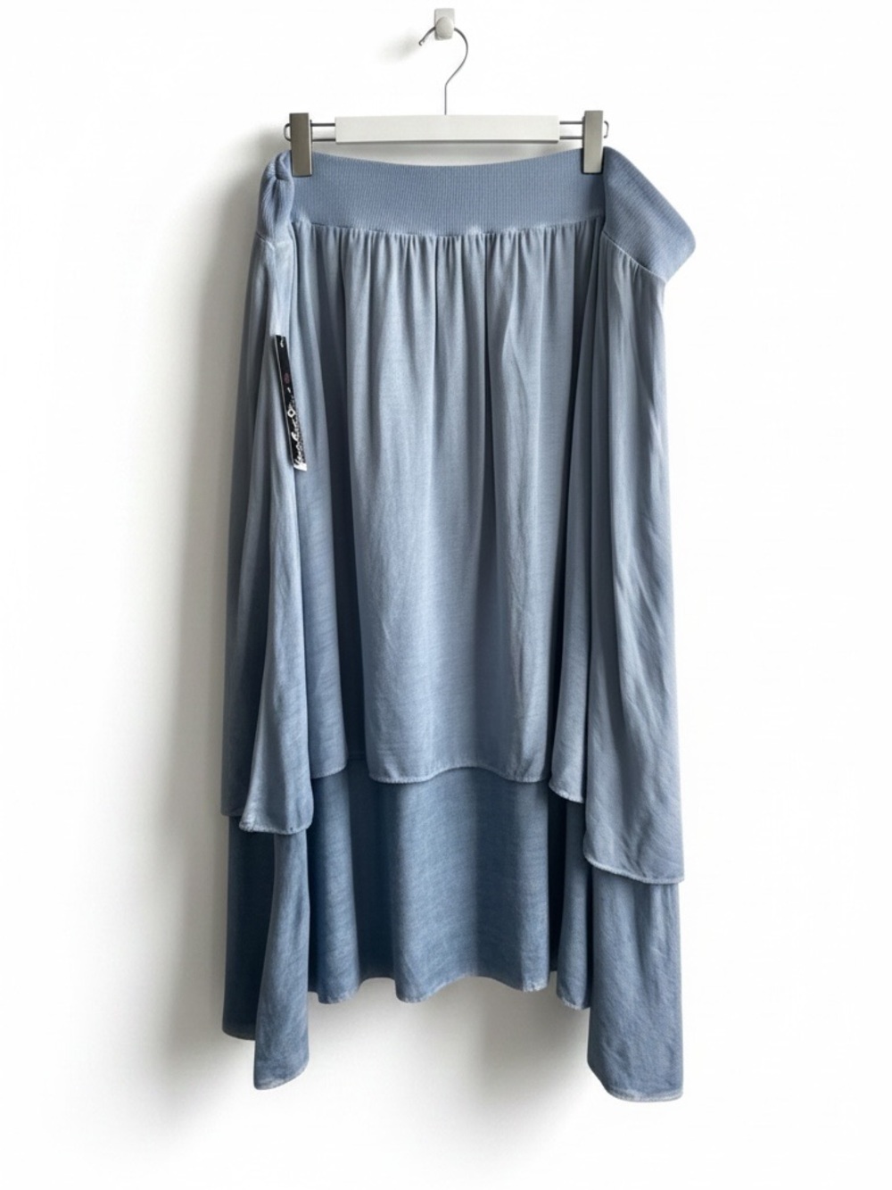 🌷NWT-Charlie B Blue Overlay Chambray Flowing Midi Skirt - Women